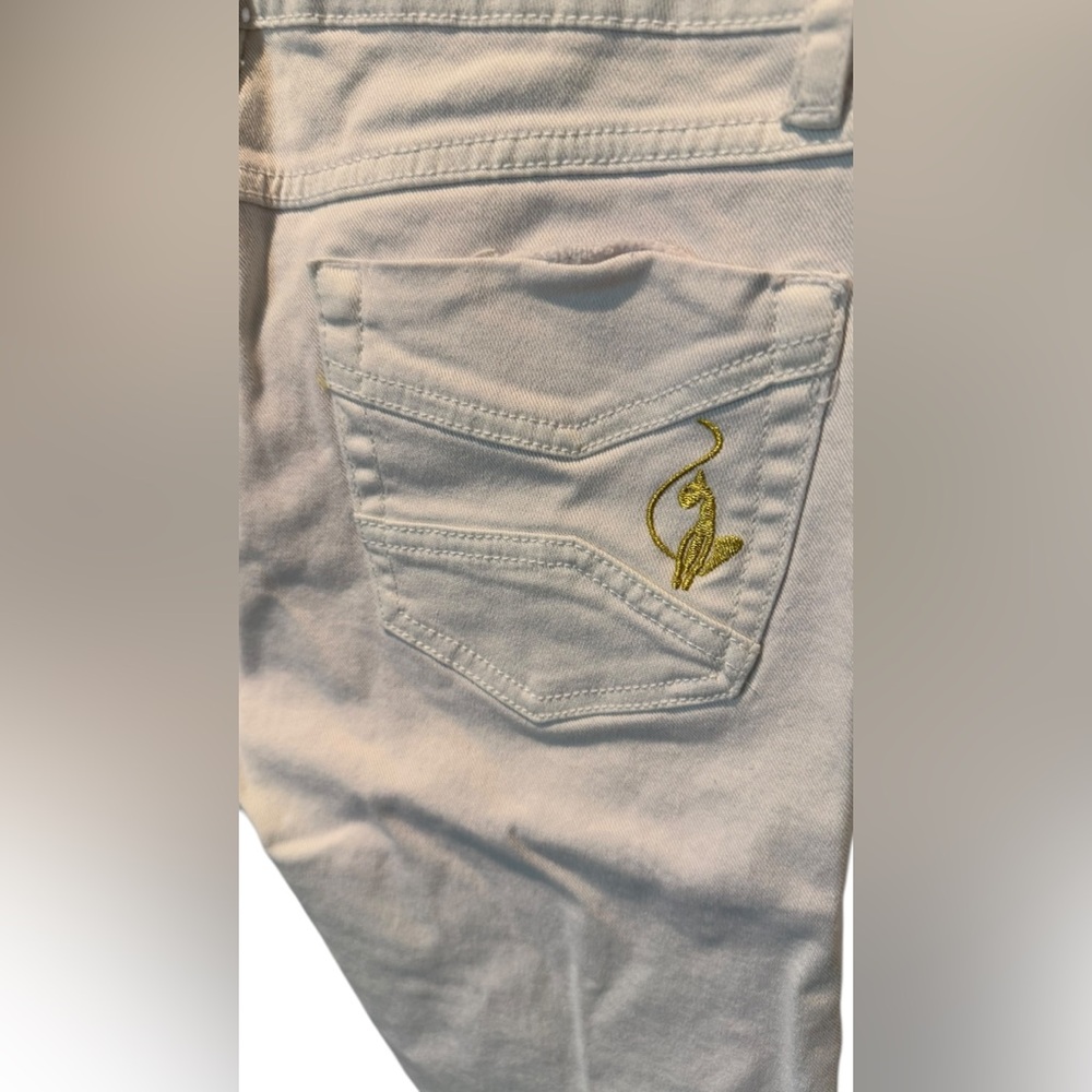 Baby Phat Distressed White Denim Shorts - Picture 7 of 7